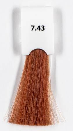 картинка 7.43 Крем-краска для волос Baco Color, медно-золотистый блондин, 100 мл