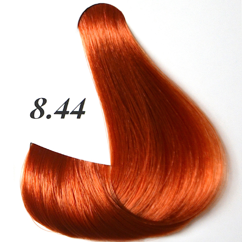 картинка 8.44 Полуперманентный краситель для волос Flow, Light Blonde Intense Copper 60ml- Светло Русый Медный Интенсивный, 60 мл