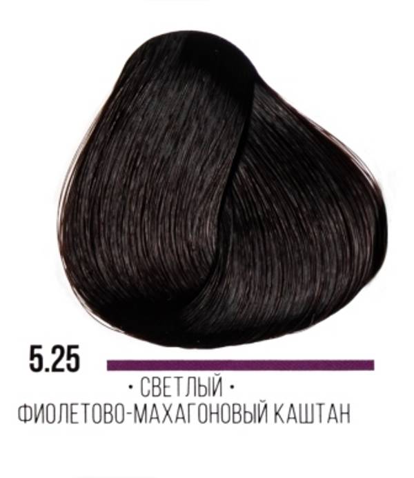 картинка 5.25 Стойкая крем-краска для волос ААА, светлый фиолетово-махагоновый каштан, 100 мл