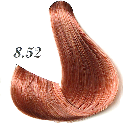 картинка 8.52 Полуперманентный краситель для волос Flow, Platinum Blonde Mahogane Irise, Светло Русый Махогоново-Фиолетовый, 60 мл