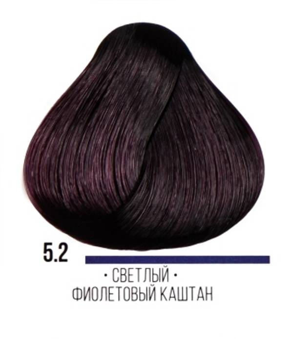 картинка 5.2 Стойкая крем-краска для волос ААА, светлый фиолетовый каштан, 100 мл
