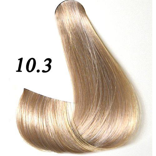 картинка 10.3 Полуперманентный краситель для волос Flow, Platinum Blonde Golden, Светлый Блонд Золотистый, 60 мл