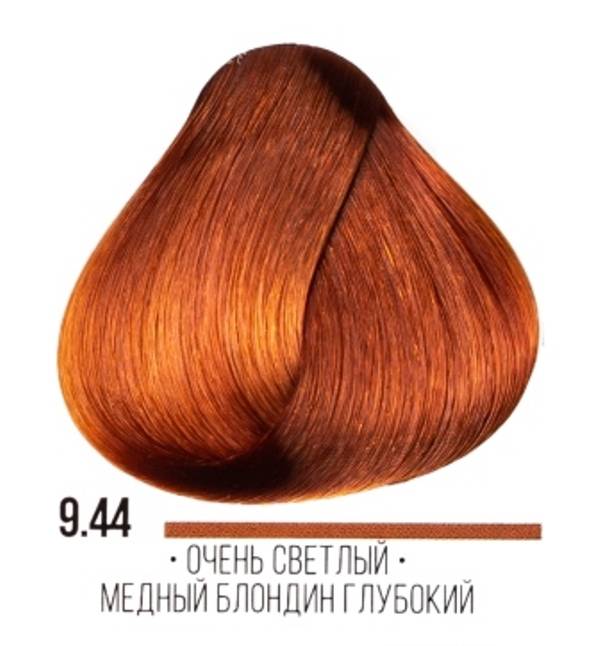 картинка 9.44 Стойкая крем-краска для волос ААА, очень светлый медный блондин глубокий, 100 мл