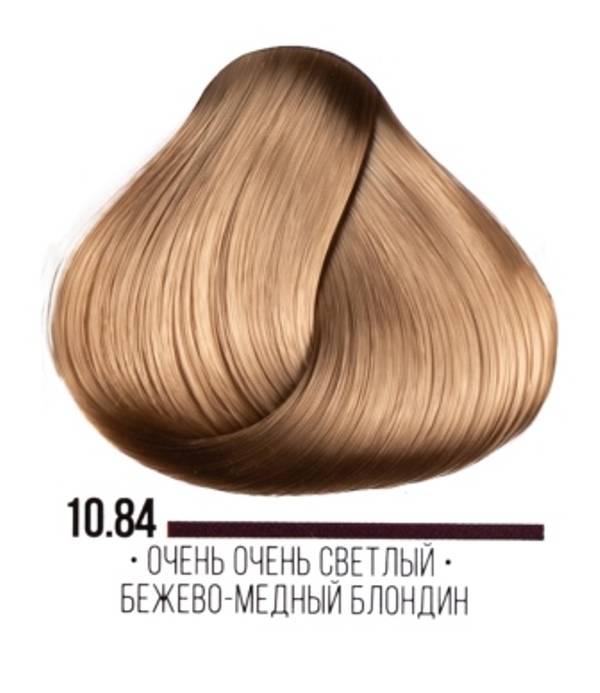 картинка 10.84 Стойкая крем-краска для волос ААА, очень очень светлый бежево-медный блондин, 100 мл