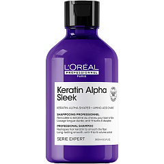 Бессульфатный шампунь для непослушных, пористых волос Keratin Alpha Sleek, 300 мл