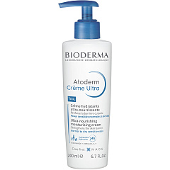 Крем Ультра для нормальной и сухой кожи лица и тела Atoderm Creme Ultra, флакон с помпой, 200 мл