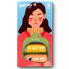 Набор бальзамов для губ "Спокойные мысли", 5 шт