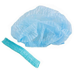 Шапочка «Шарлотка» медицинская из нетканых материалов, нестерильная, одноразовая на резинке Голубая, 1 х 50 шт