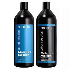 Набор для увлажнения сухих волос Moisture Me Rich: шампунь, 1000 мл + кондиционер, 1000 мл
