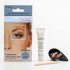 Краска-хна с эффектом татуажа для бровей, Светло-коричневый, 4 капсулы