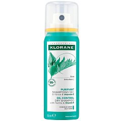 Сухой шампунь с крапивой и витамином Е для жирных волос, 50 мл