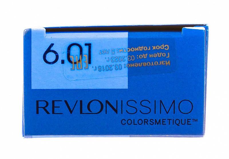 картинка 6.01 Перманентный краситель Revlonissimo Colorsmetique Темный Блондин Натурально-Пепельный, 60 мл