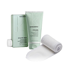 Набор SCALP.SPA.LIFE: Шампунь + Скраб-эксфолиант для кожи головы + Повязка на голову