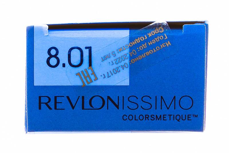 картинка 8.01 Перманентный краситель Revlonissimo Colorsmetique Светлый Блондин Пепельный, 60 мл