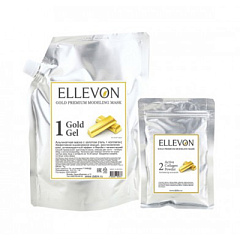 Премиум альгинатная маска с золотом ELLEVON (гель + коллаген)