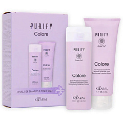 Дорожный набор "Purify- Colore", шампунь 100 мл + кондиционер 75 мл