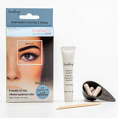 Краска-хна с эффектом татуажа для бровей, Темно-коричневый, 4 капсулы