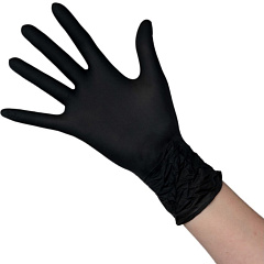 Перчатки нитриловые Perchachi размер М черные, 100 шт 