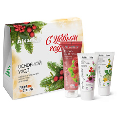 Набор для лица "Основной уход": скраб 75 мл + крем 50 мл + крем для век 30 мл
