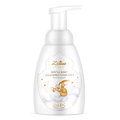 Нежная детская пенка 2 в 1 для очищения волос и тела, 250 мл